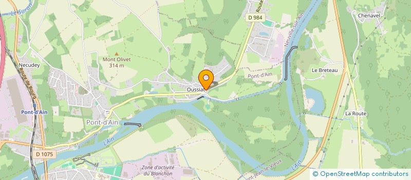 localisation de l'entreprise PLATINE 24  PONT-D'AIN