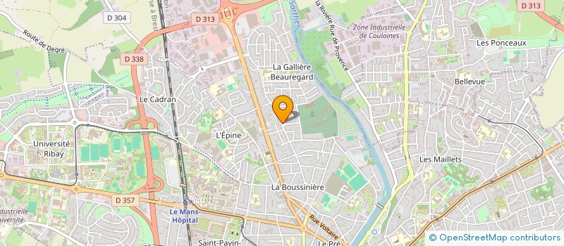 localisation de l'entreprise PLATINE  LE MANS