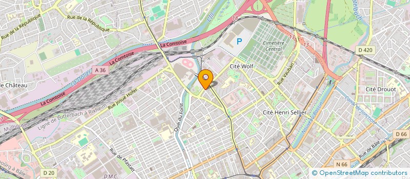 localisation de l'entreprise PLATINIUM  MULHOUSE