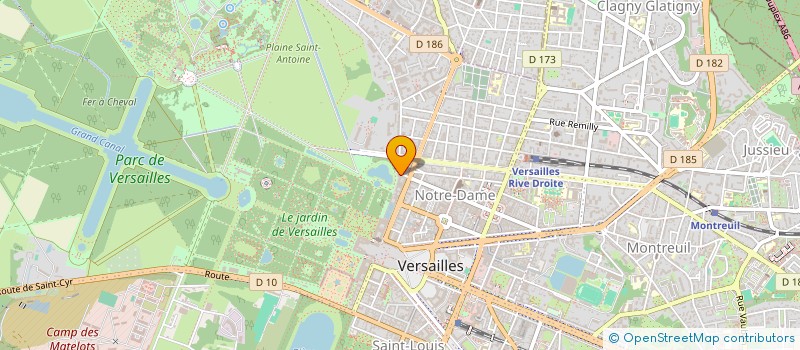 localisation de l'entreprise PLATINIUM à VERSAILLES