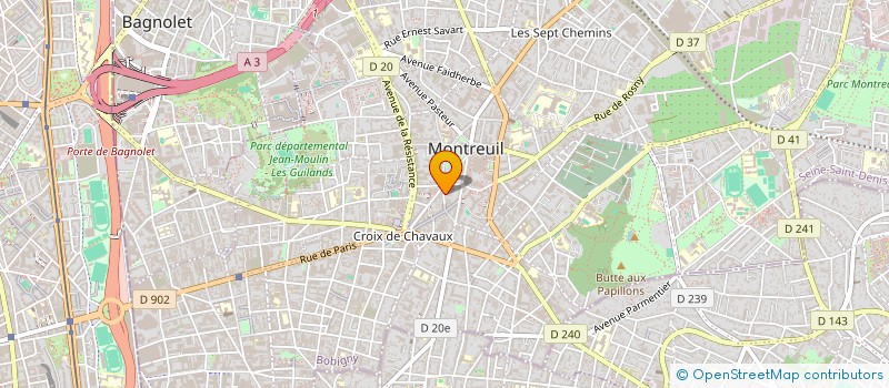 localisation de l'entreprise PLATINIUM BEAUTE à MONTREUIL
