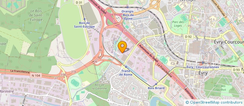 localisation de l'entreprise PLATINIUM ROAD CAR  EVRY-COURCOURONNES