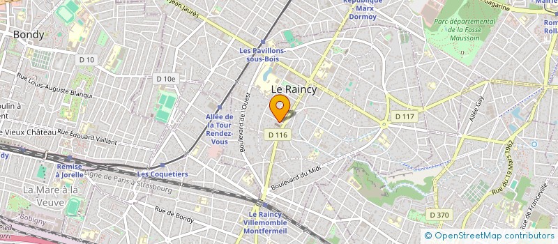 localisation de l'entreprise PLATO MUSIC  LE RAINCY