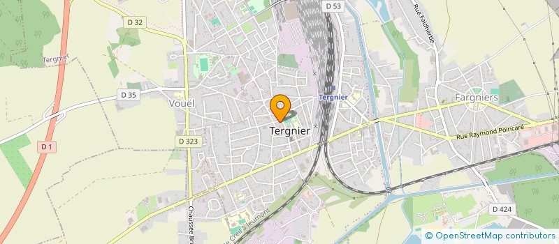 localisation de l'entreprise PLATR'ELEC à TERGNIER