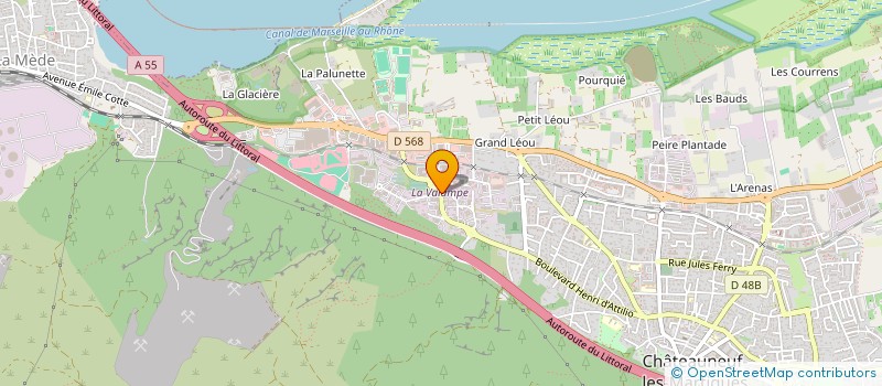 localisation de l'entreprise PLATRE ET STAFF DE PROVENCE à CHATEAUNEUF-LES-MARTIGUES