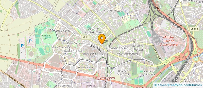 localisation de l'entreprise PLATRERIE BERKHLI SARL à STRASBOURG