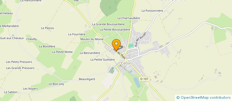 localisation de l'entreprise PLATRERIE DE CETON à CETON