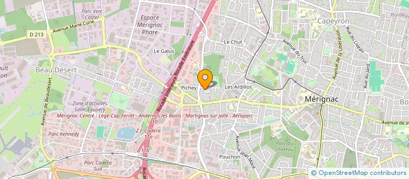 localisation de l'entreprise PLATRERIE DECO GIRONDINE  MERIGNAC