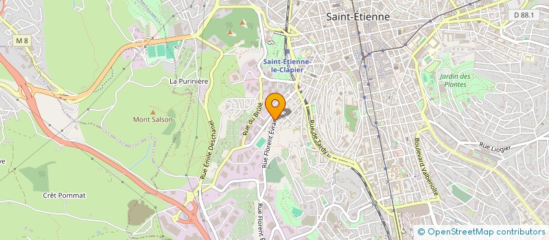 localisation de l'entreprise PLATRERIE DECORS à SAINT-ETIENNE