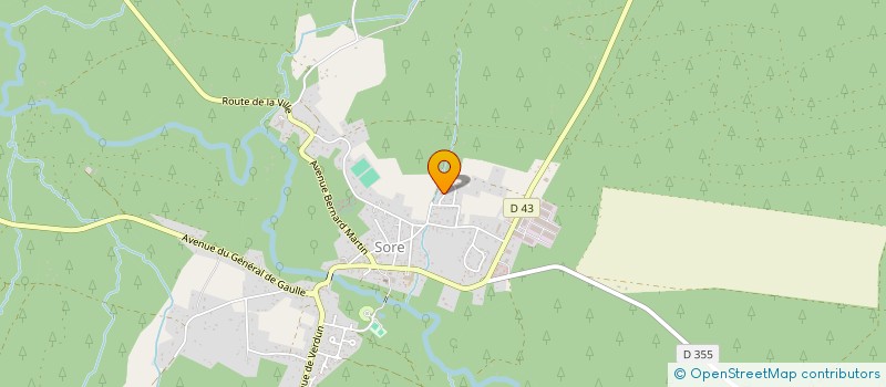 localisation de l'entreprise PLATRERIE DU NORD DES LANDES à SORE