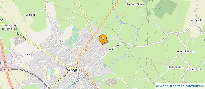 localisation de l'entreprise PLATRERIE ET AGENCEMENT DU COTENTIN à VALOGNES
