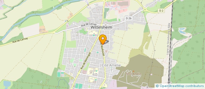localisation de l'entreprise PLATRERIE ET ISOLATION 3P à WITTELSHEIM