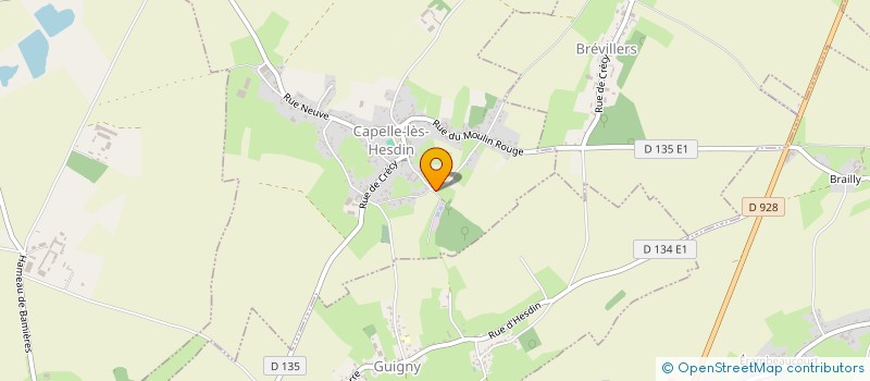 localisation de l'entreprise PLATRERIE ET ISOLATION CAPELLOISES  CAPELLE-LES-HESDIN