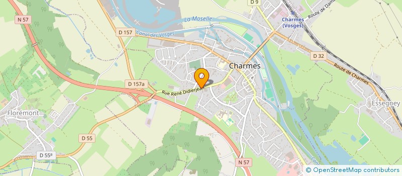 localisation de l'entreprise PLATRERIE FREDO à CHARMES
