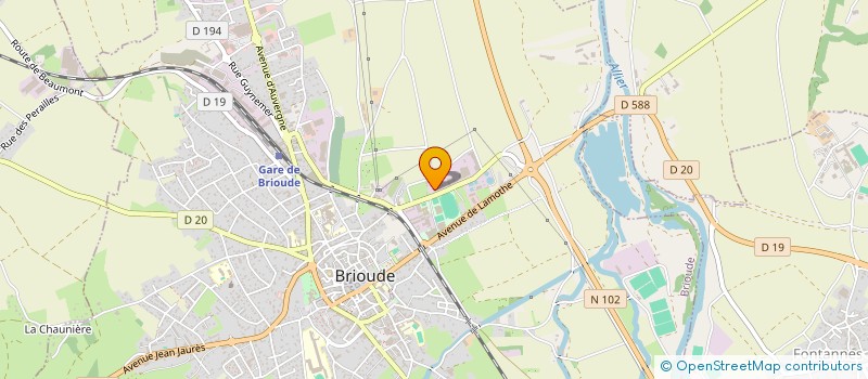 localisation de l'entreprise PLATRERIE GENERALE DU BATIMENT  BRIOUDE