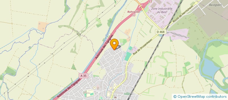 localisation de l'entreprise PLATRERIE GROSS  HERRLISHEIM