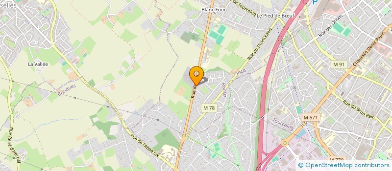 localisation de l'entreprise PLATRERIE HALLUINOISE à RONCQ