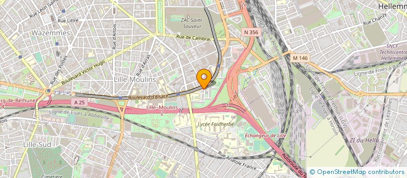 localisation de l'entreprise PLATRERIE INTERIEURE DU BATIMENT à LILLE