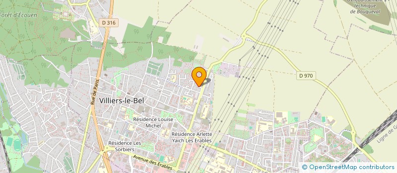 localisation de l'entreprise PLATRERIE ISOLATION BATIMENT  VILLIERS-LE-BEL