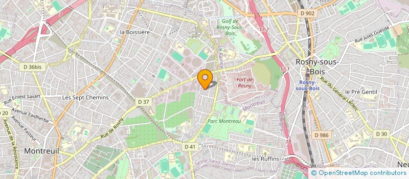 localisation de l'entreprise PLATRERIE ISOLATION GOMES à MONTREUIL