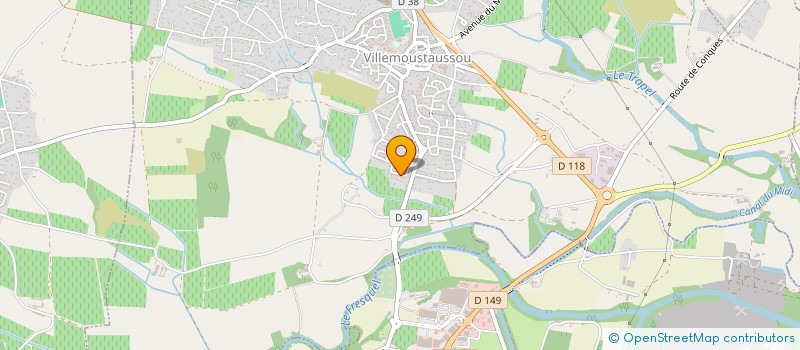 localisation de l'entreprise PLATRERIE OCCITANIE  VILLEMOUSTAUSSOU