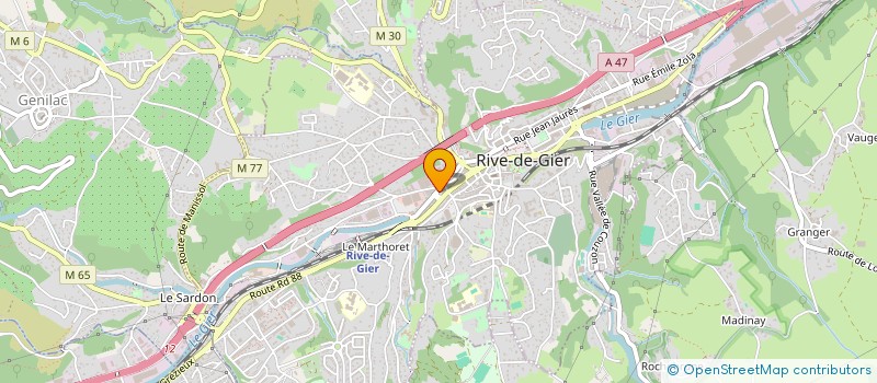 localisation de l'entreprise PLATRERIE PEINTURE 42  RIVE-DE-GIER