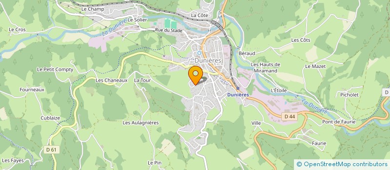 localisation de l'entreprise PLATRERIE PEINTURE DUNIEROIS à DUNIERES