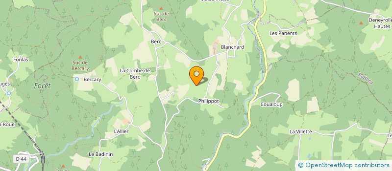 localisation de l'entreprise PLATRERIE PEINTURE GRANGETTE à DUNIERES