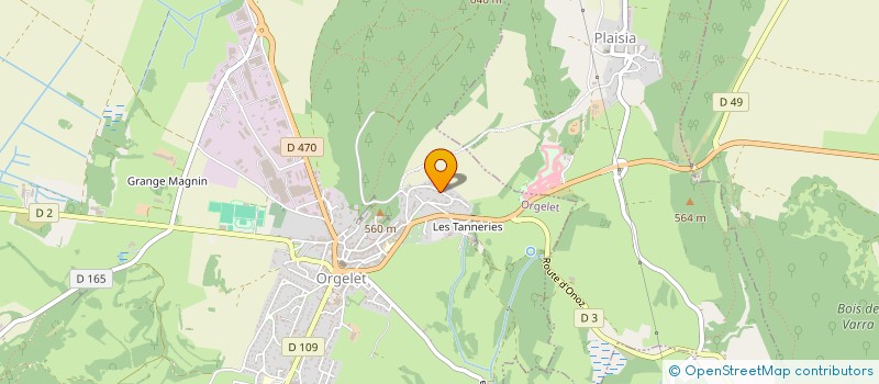 localisation de l'entreprise PLATRERIE PEINTURE JOLY  ORGELET