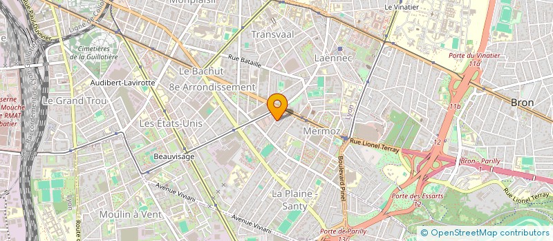 localisation de l'entreprise PLATRERIE PEINTURE NS DA SILVA à LYON