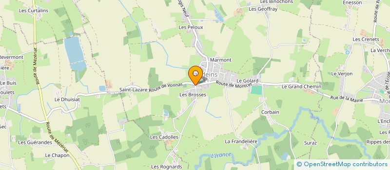 localisation de l'entreprise PLATRERIE PEINTURE PATRICK BUELLET  VANDEINS