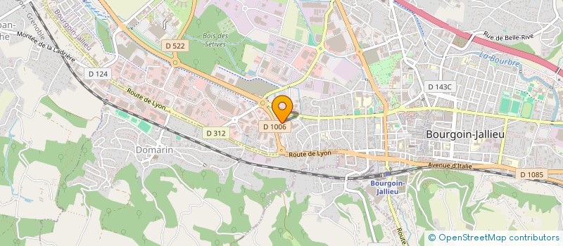 localisation de l'entreprise PLATRERIE STAFF à BOURGOIN-JALLIEU