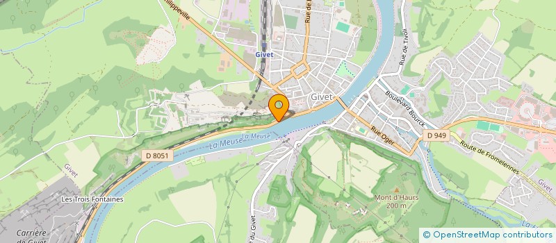 localisation de l'entreprise PLATROCOLORS DISTRIBUTION  GIVET