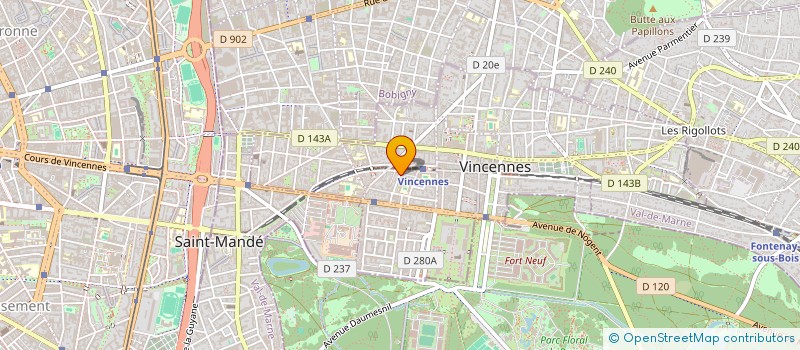 localisation de l'entreprise PLAY PADEL BOBIGNY à VINCENNES