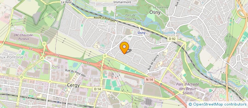 localisation de l'entreprise PLAY2FUN  OSNY