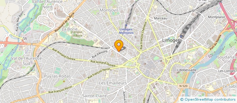 localisation de l'entreprise PLAYGROUND COMPAGNIE à LIMOGES