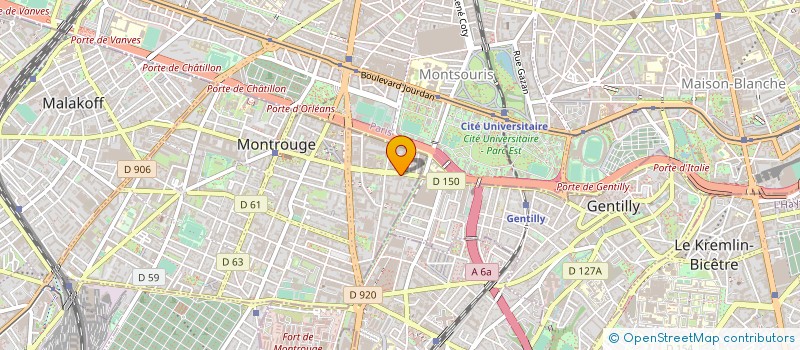 localisation de l'entreprise PLAYRION à MONTROUGE