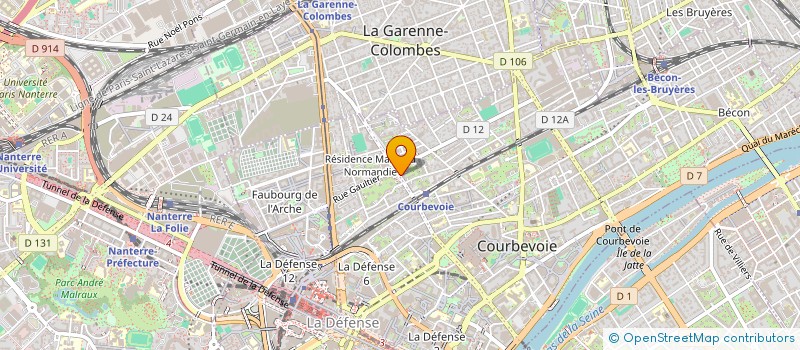 localisation de l'entreprise PLAZA TRAVEL CARS  COURBEVOIE