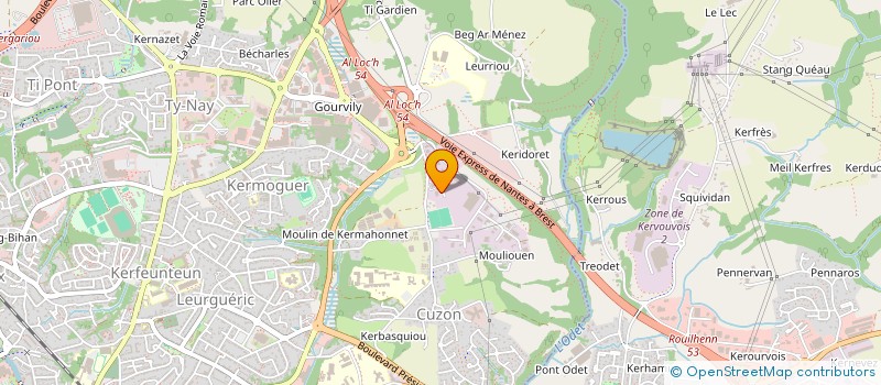 localisation de l'entreprise PLB à QUIMPER