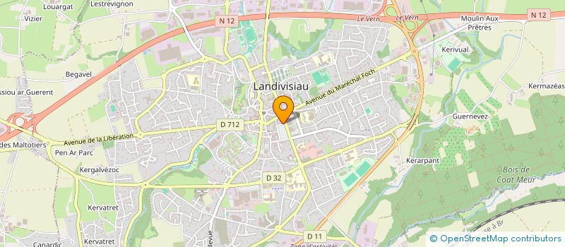 localisation de l'entreprise PLB  LANDIVISIAU