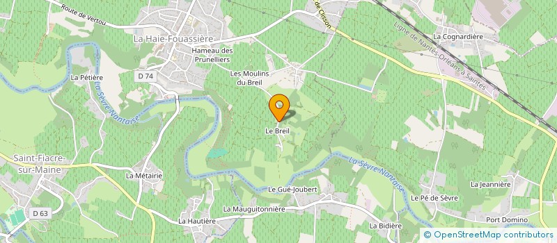 localisation de l'entreprise PLB  LA HAIE-FOUASSIERE