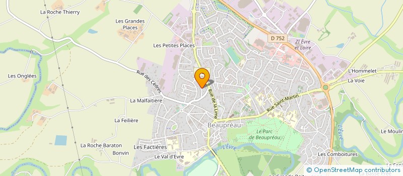 localisation de l'entreprise PLB CONCEPT à MONTREVAULT-SUR-EVRE