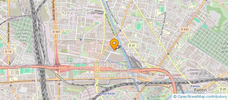 localisation de l'entreprise PLCI  AUBERVILLIERS