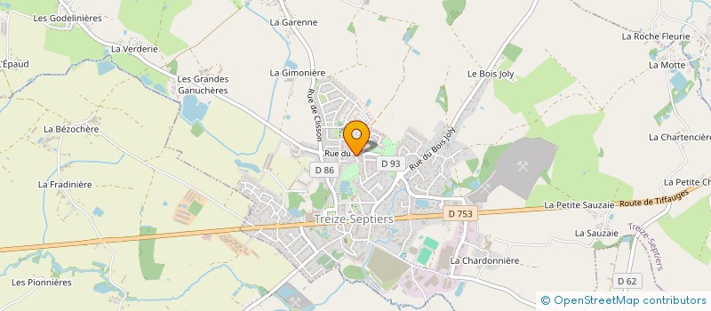 localisation de l'entreprise PLEDEL TP  TREIZE-SEPTIERS