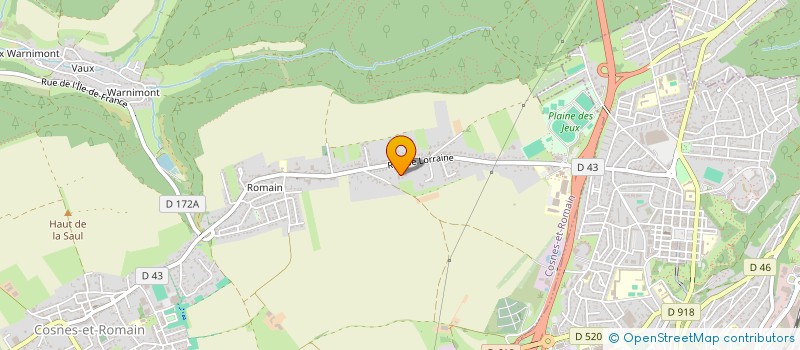 localisation de l'entreprise PLEIN AIR LOISIRS CULTURE LONGWY  COSNES-ET-ROMAIN