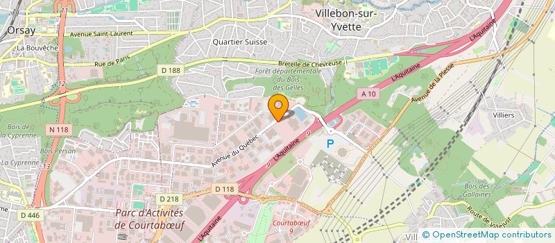 localisation de l'entreprise PLEIN CIEL DEVELOPPEMENT à VILLEBON-SUR-YVETTE