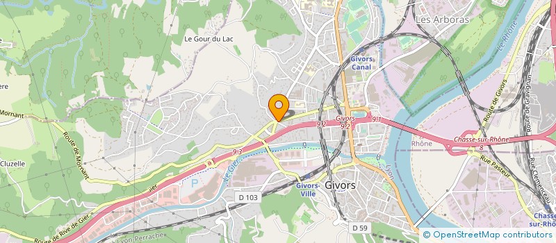 localisation de l'entreprise PLEIN FARE  GIVORS