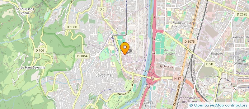 localisation de l'entreprise PLEIN GAZ à SEYSSINS