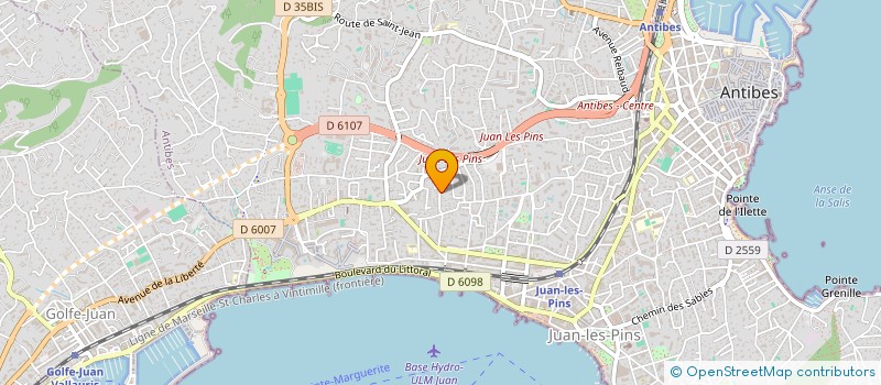 localisation de l'entreprise PLEIN SOLEIL à ANTIBES