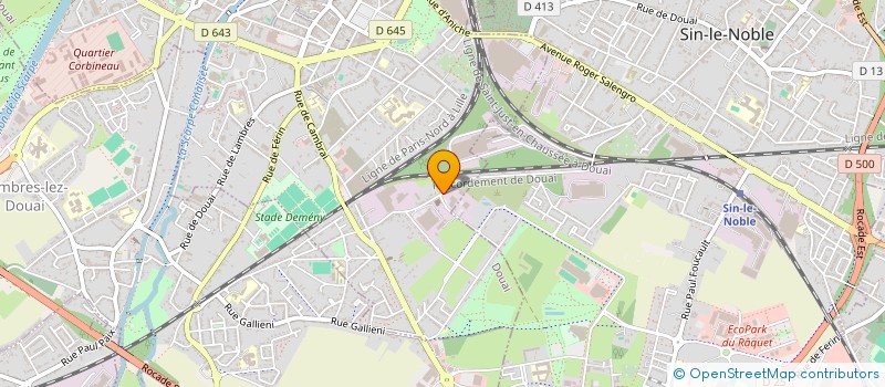 localisation de l'entreprise PLEIN SOLEIL 7 à DOUAI